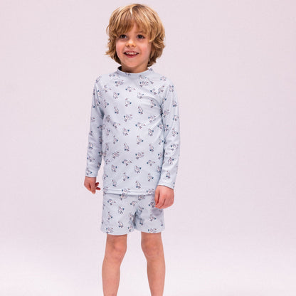 UV-Schwimmshirt Langarm – Blau – Kleine Möwe