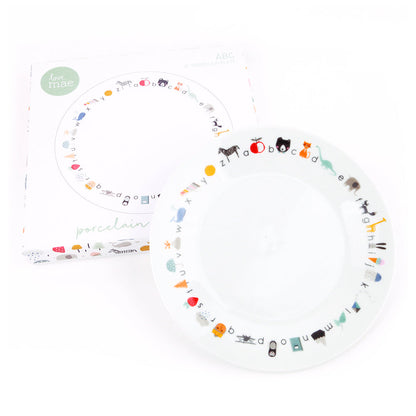 Alphabet Porcelain Plate with Suction Cup