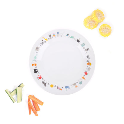 Alphabet Porcelain Plate with Suction Cup