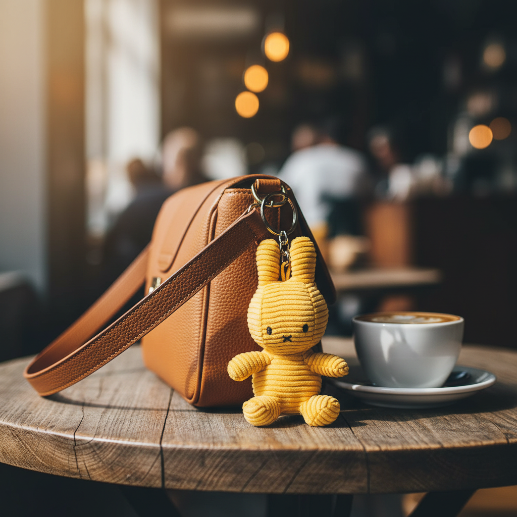 Miffy Rabbit Corduroy Keychain