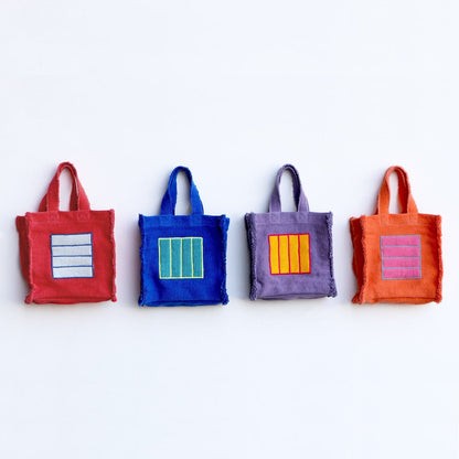 Sac à main textile violet Cell – Oli&Carol x Peter Halley – vue produit 6