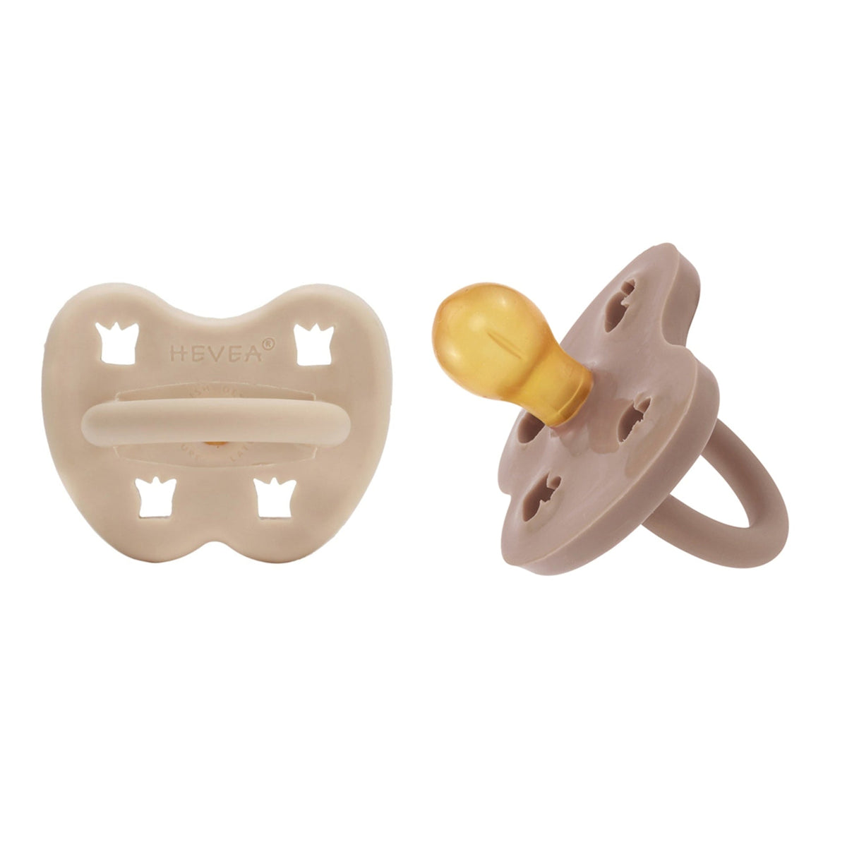 Lot de 2 sucettes rondes – 3 à 36 mois – HEVEA