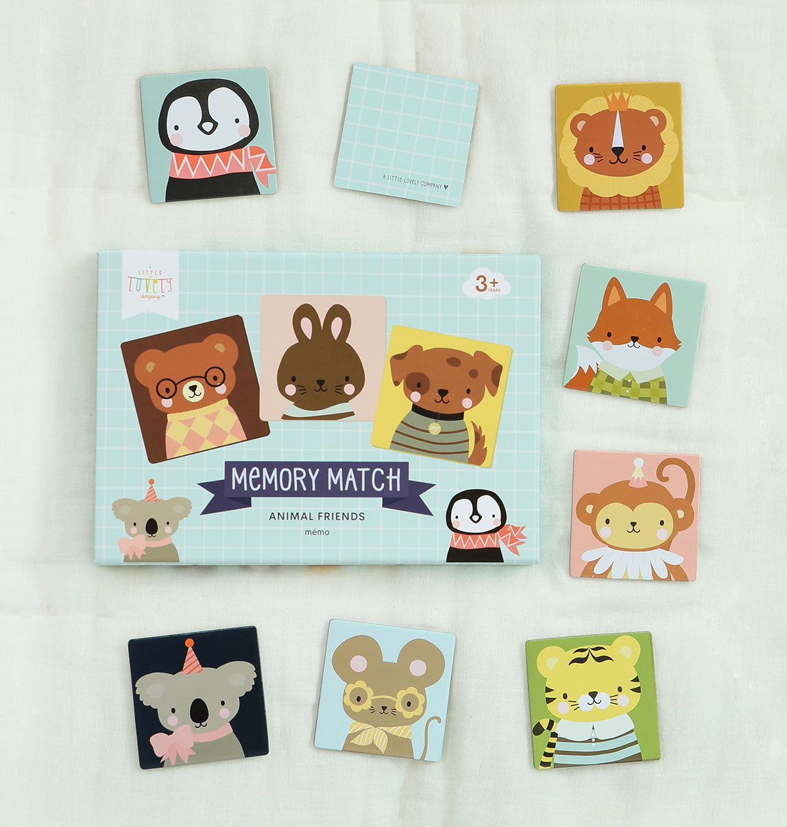 Jeu de mémoire - Amis des animaux – vue 2 – A Little Lovely Company