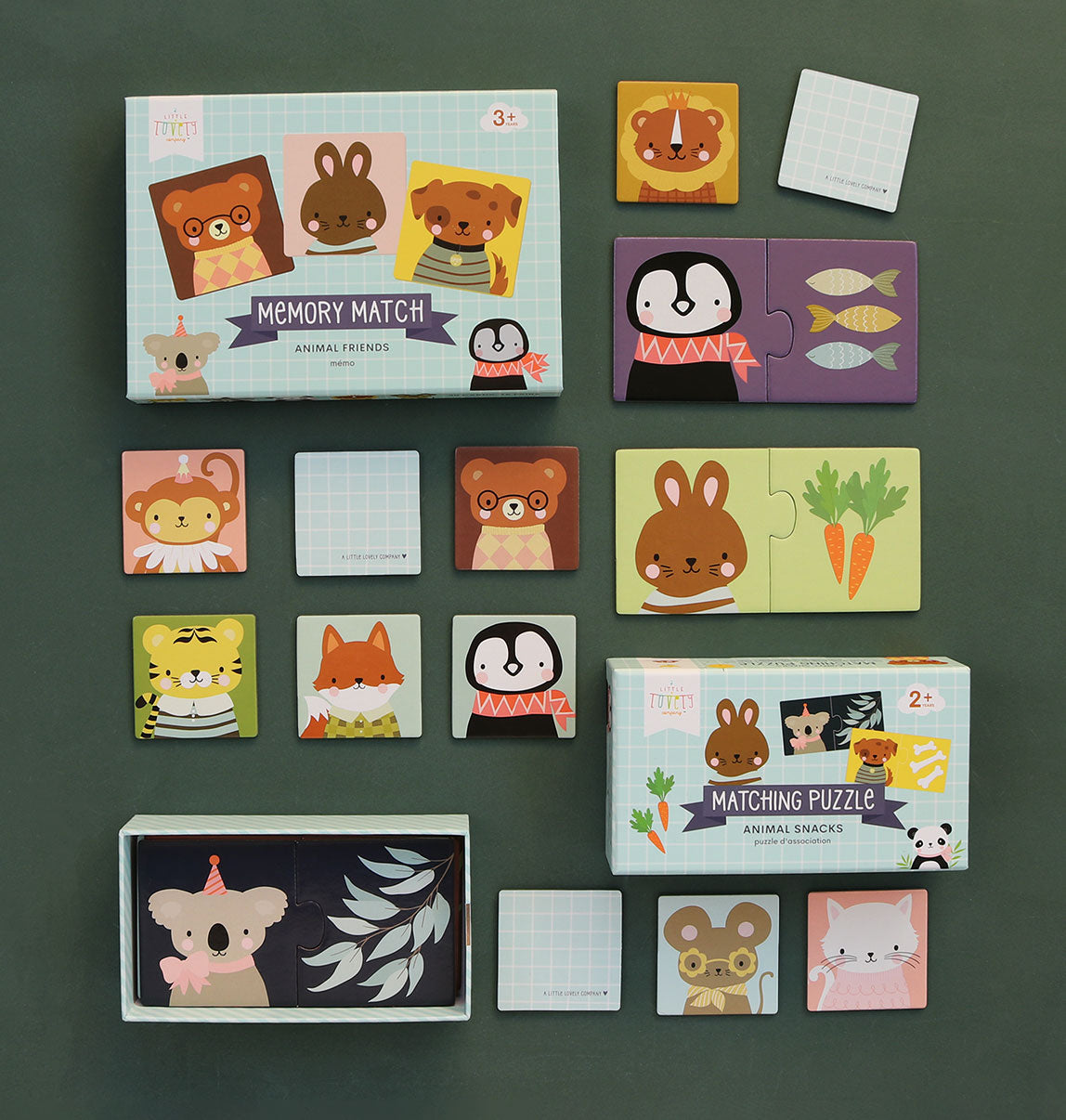 Jeu de mémoire - Amis des animaux – vue 4 – A Little Lovely Company