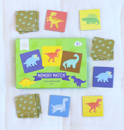 Jeu de mémoire - Petits dinosaures – vue 2 – A Little Lovely Company