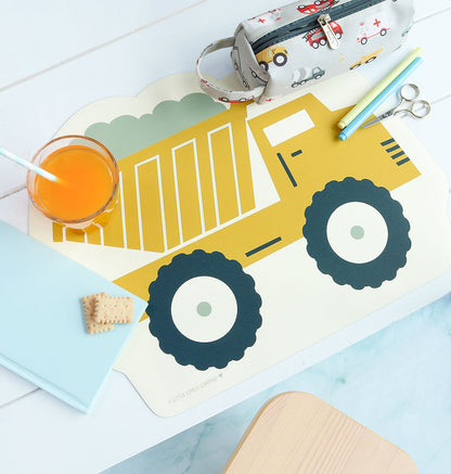 Set de table enfant - Camion-benne – vue 2 – A Little Lovely Company
