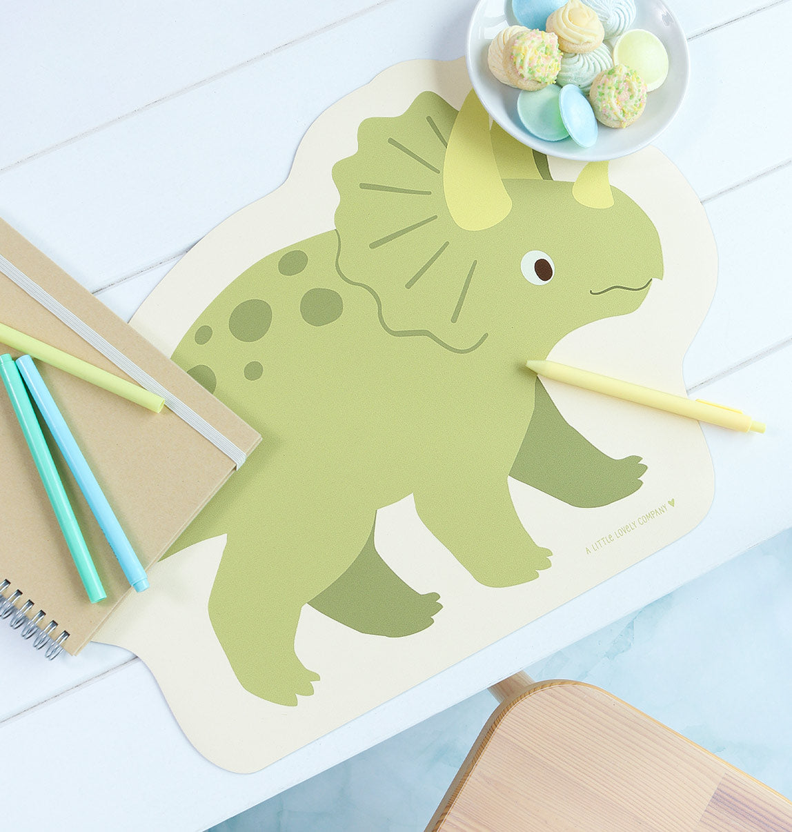Set de table enfant - Petit dinosaure – vue 5 – A Little Lovely Company