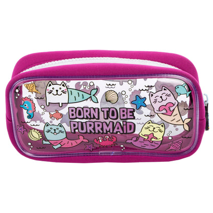 Trousse scolaire en PVC – chat sirène