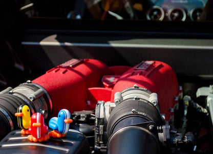 Blauer Renner Ente Schlüsselanhänger