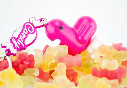 Fuchsia Candy Duck Keychain