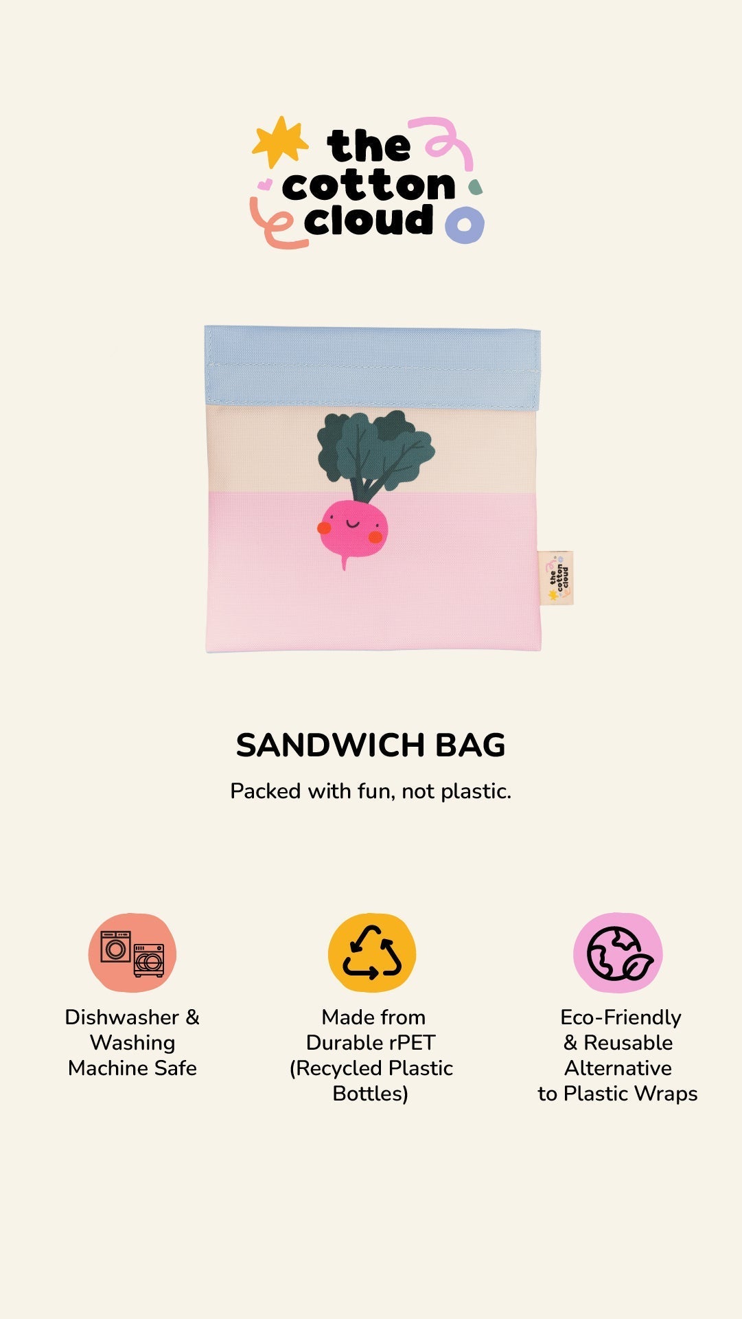Sacs à sandwich Veggie Pals