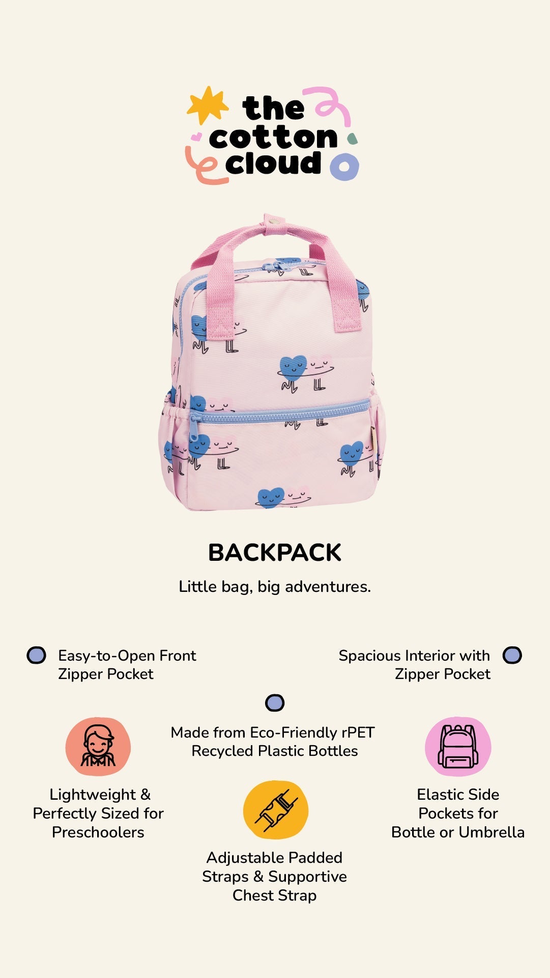 Sac à dos pour enfants Funky Dogs