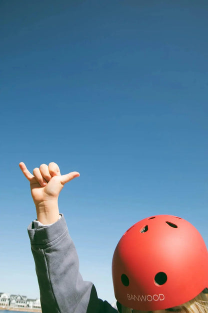 casque enfant rouge mat banwood