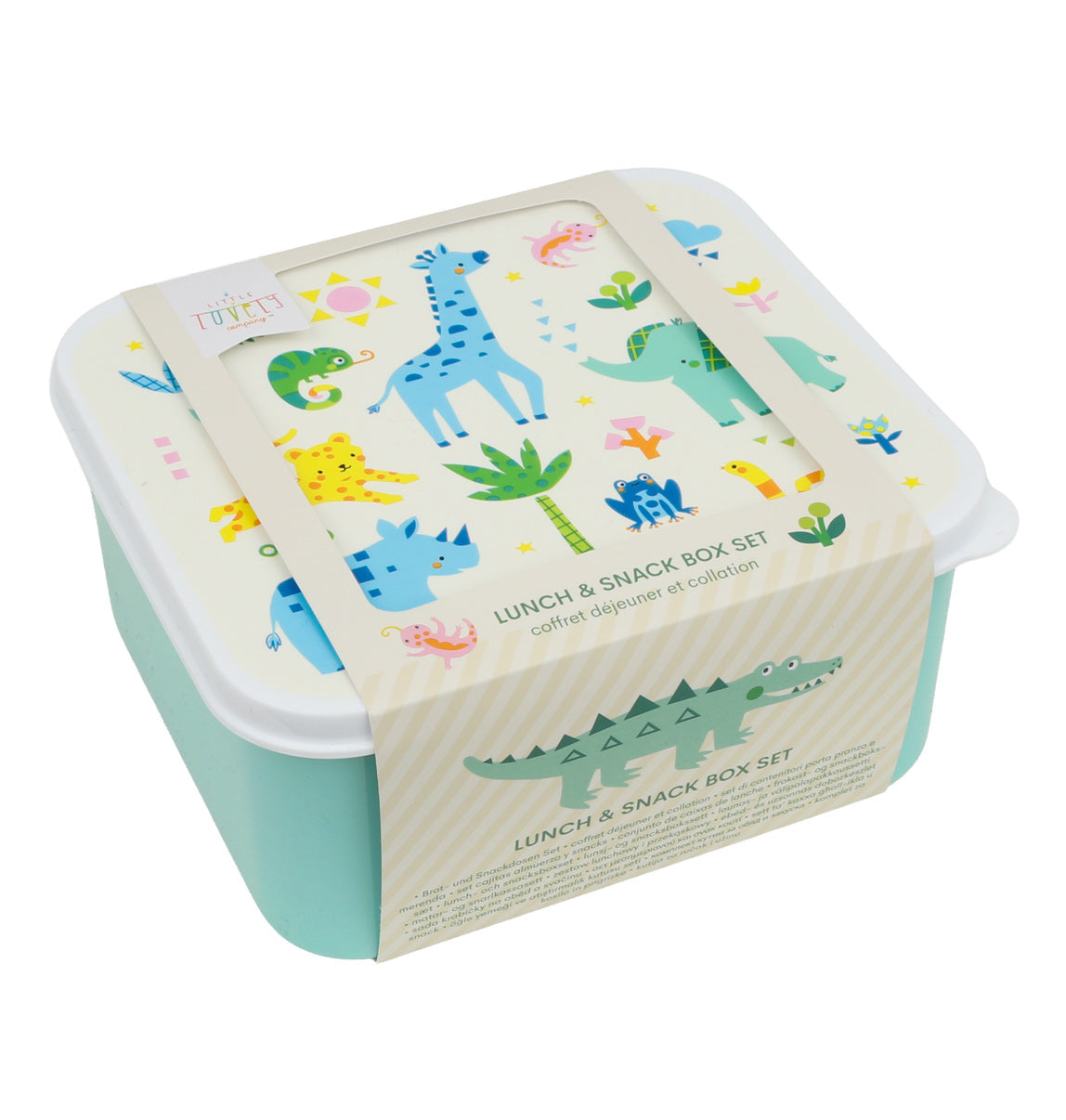 Lot de 4 boîtes repas et goûter - Jungle – vue 5 – A Little Lovely Company