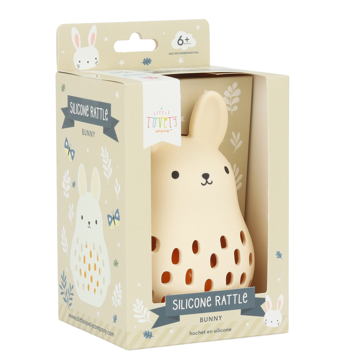 Hochet en silicone - Lapin – vue 8 – A Little Lovely Company