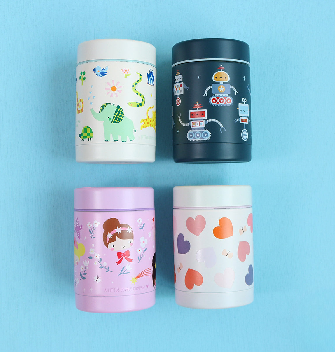 Pot alimentaire isotherme en inox - Cœurs – vue 8 – A Little Lovely Company