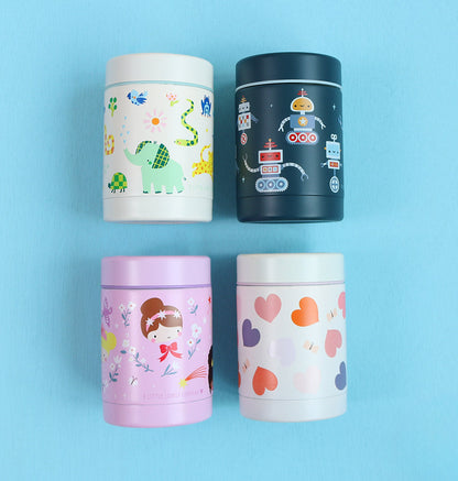 Pot alimentaire isotherme en inox - Cœurs – vue 8 – A Little Lovely Company