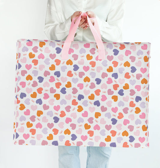 Grand sac de rangement XL - Cœurs – vue 2 – A Little Lovely Company