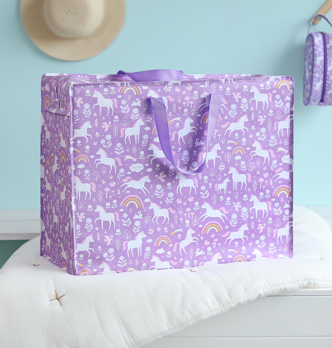 Grand sac de rangement XL - Unicorn Dreams – vue 2 – A Little Lovely Company