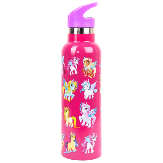 Gourde en acier inoxydable avec paille – acier inoxydable Bottle avec paille 600ml – Magic licorne