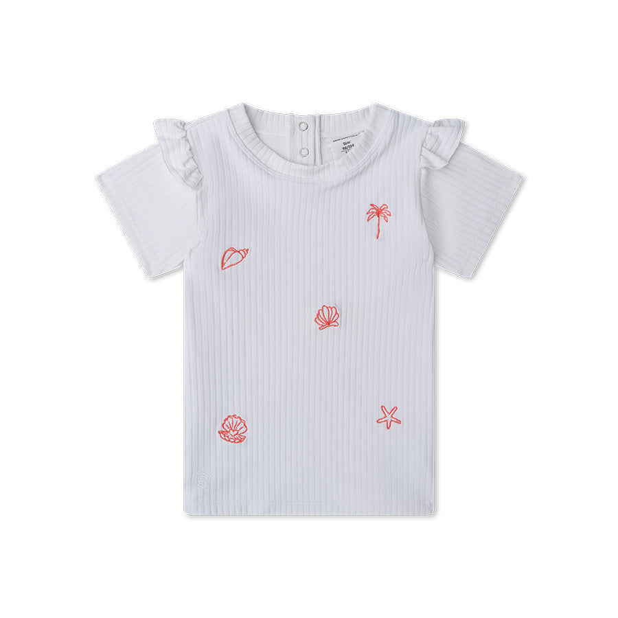 Swimming T-Shirt Short Sleeves - White - White Pearl