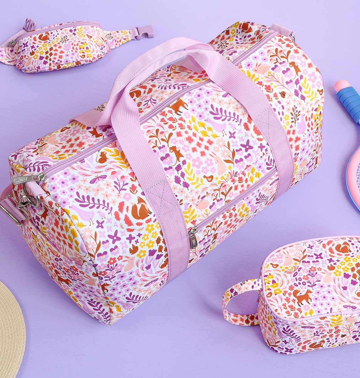Sac de voyage enfant - Jardin fleuri – vue 3 – A Little Lovely Company