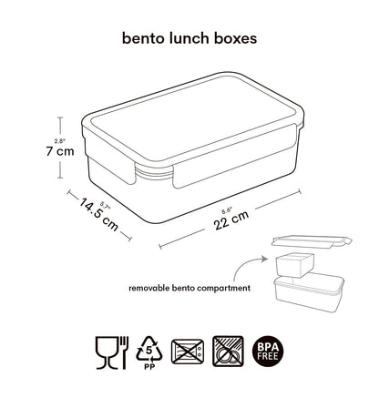 Boîte à déjeuner bento - Unicorn Dreams – vue 6 – A Little Lovely Company