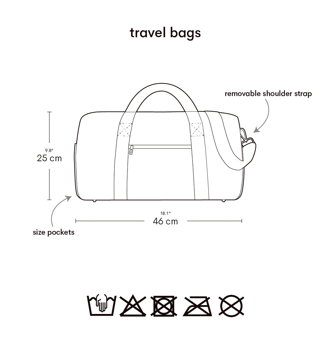 Sac de voyage enfant - Cœurs – vue 6 – A Little Lovely Company
