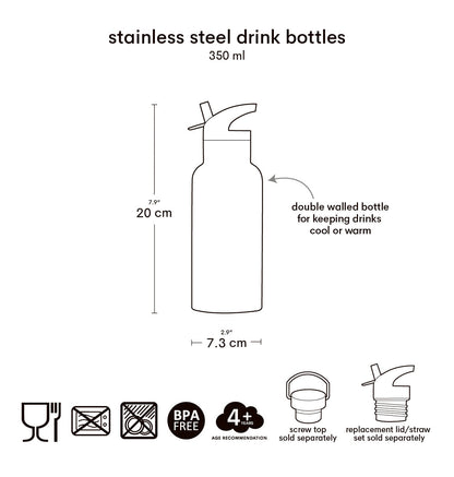 Gourde enfant en inox - Papillons – vue 5 – A Little Lovely Company
