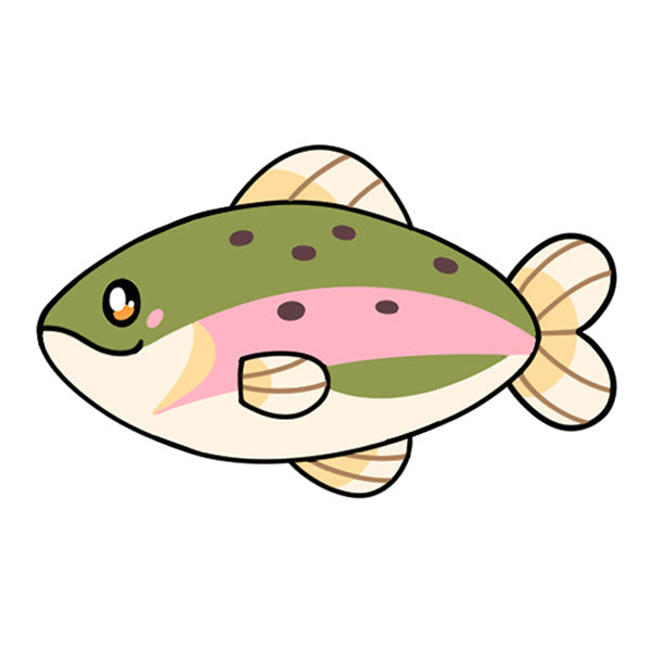 Peluche Squishable – Truite Arc-en-Ciel
