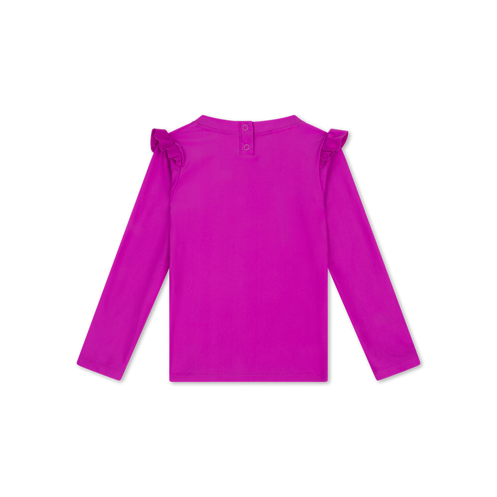UV-Schwimm-T-Shirt Langarm – Lila – Wildfuchsia