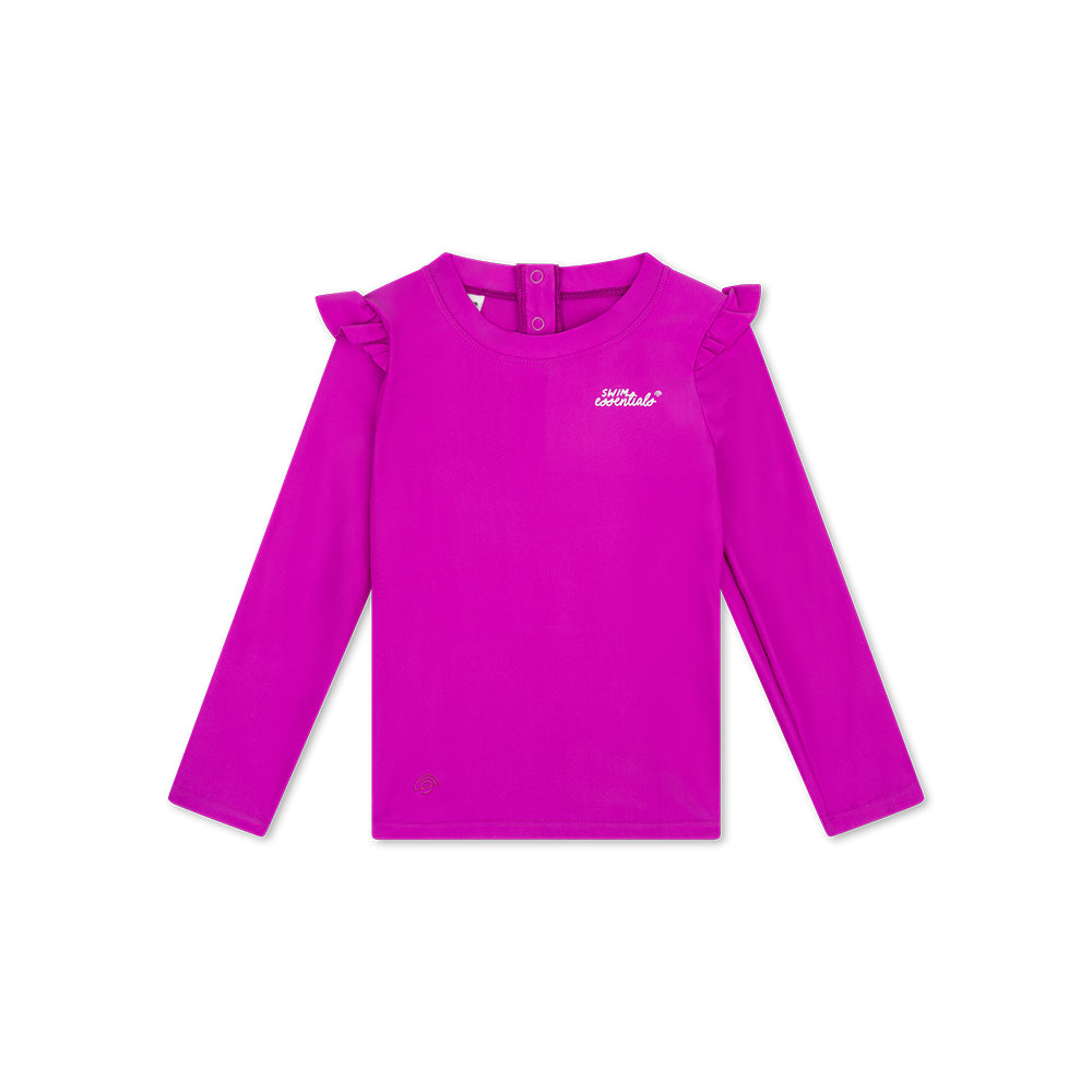 UV-Schwimm-T-Shirt Langarm – Lila – Wildfuchsia