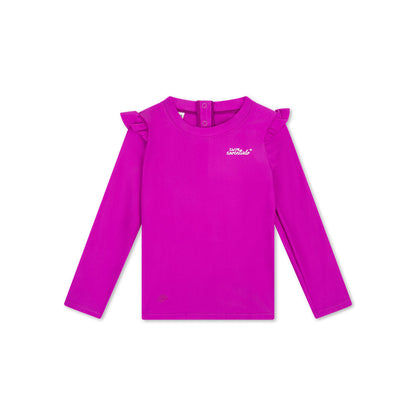 UV-Schwimm-T-Shirt Langarm – Lila – Wildfuchsia