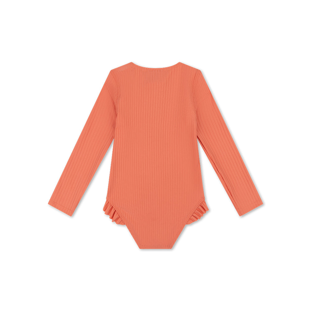 UV Swimsuit Girls With Long Sleeves - Pink - Pink Bay