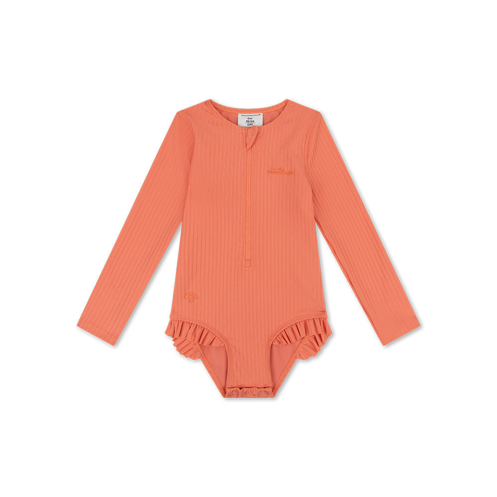 UV Swimsuit Girls With Long Sleeves - Pink - Pink Bay