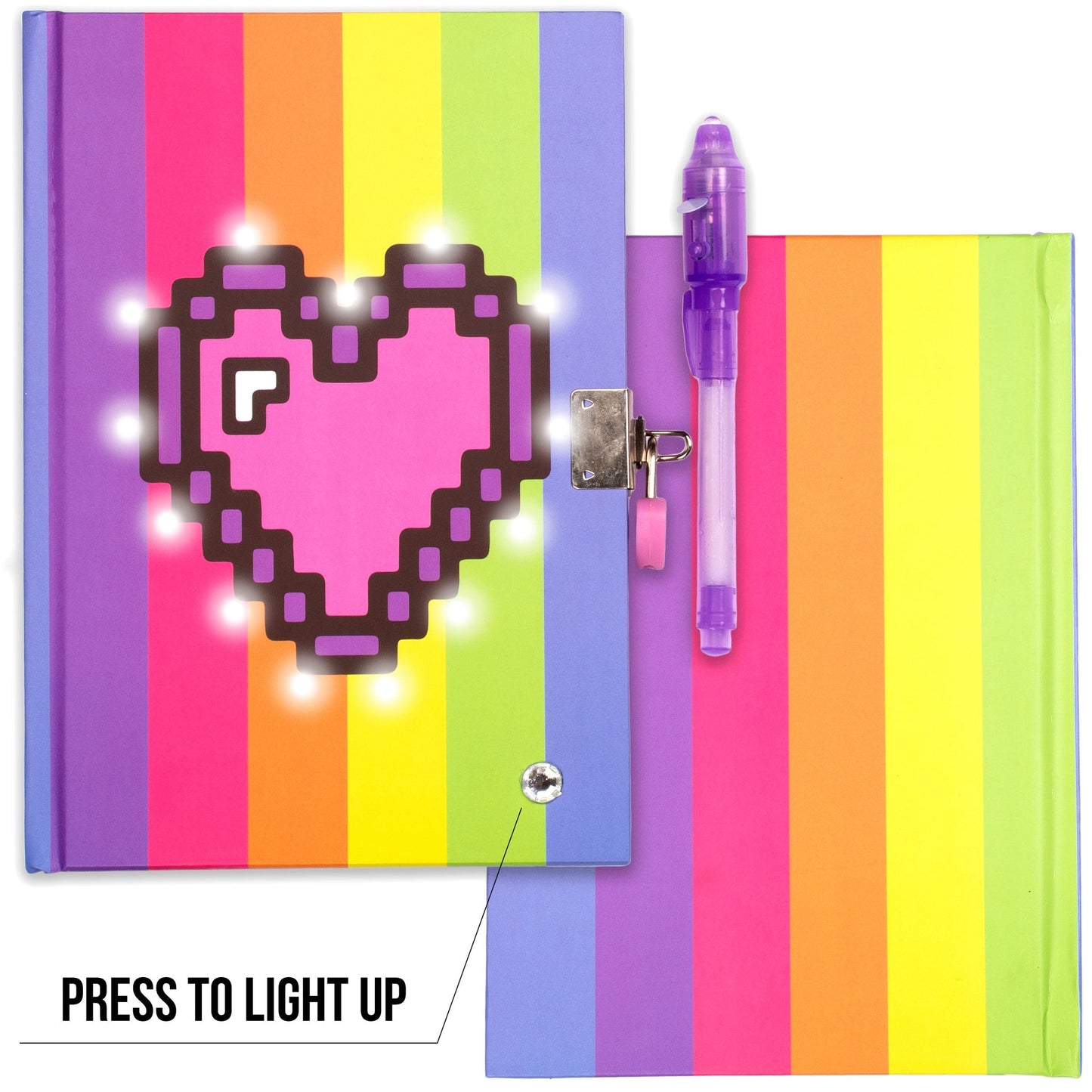 Light Up Journal secret – Pixel Heart