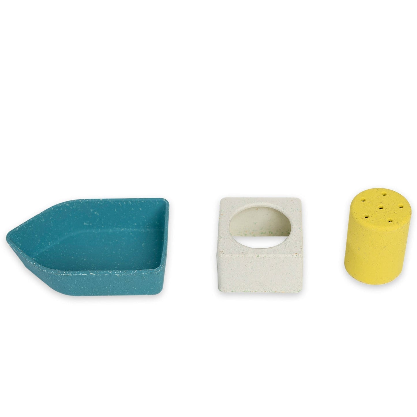 Bateau de bain en caoutchouc recyclé jaune – vue produit 2