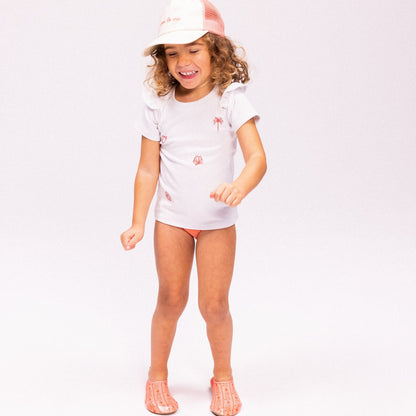Swimming T-Shirt Short Sleeves - White - White Pearl