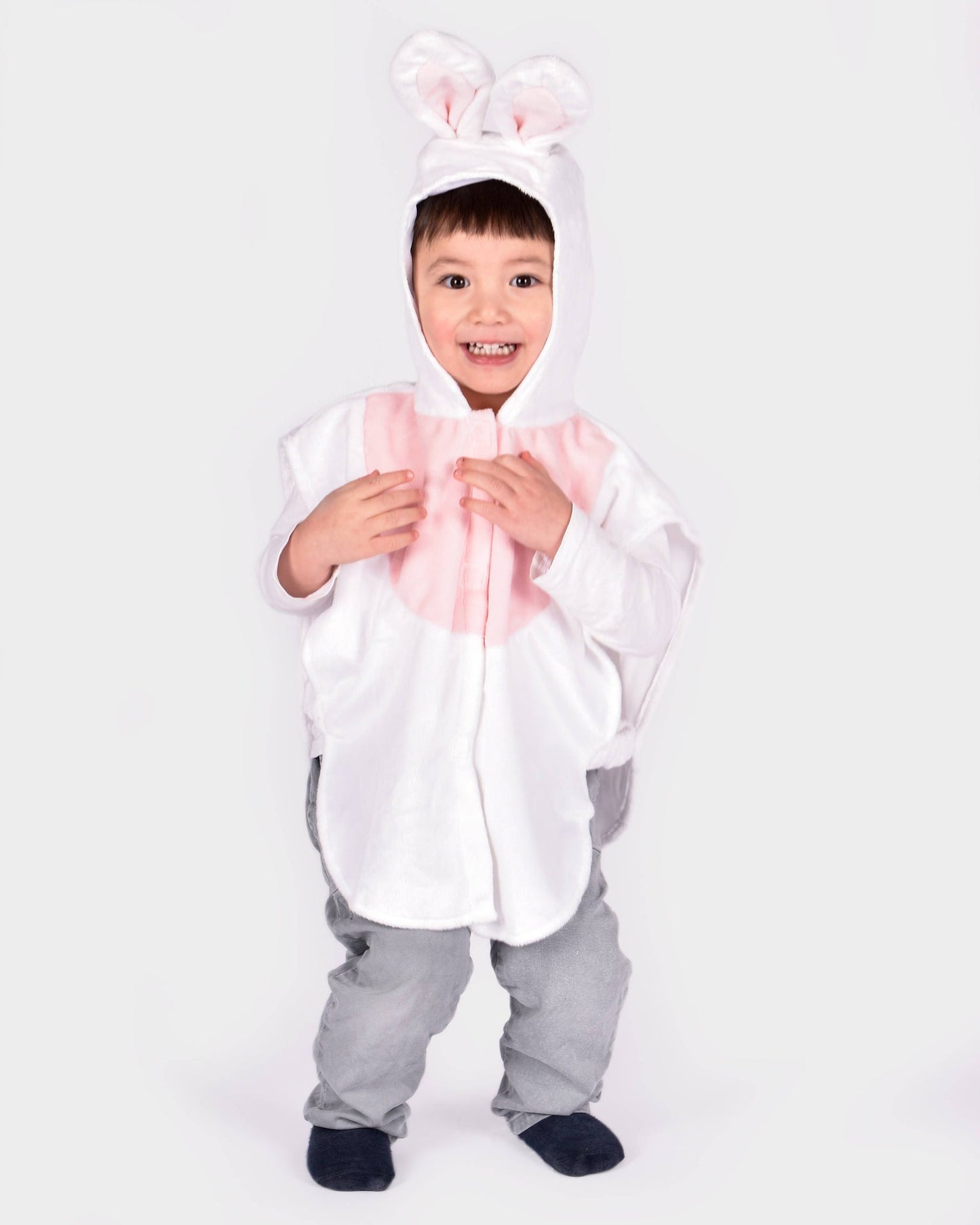 Mini cape lapin 86-110 cm pour enfants de 1 à 4 ans