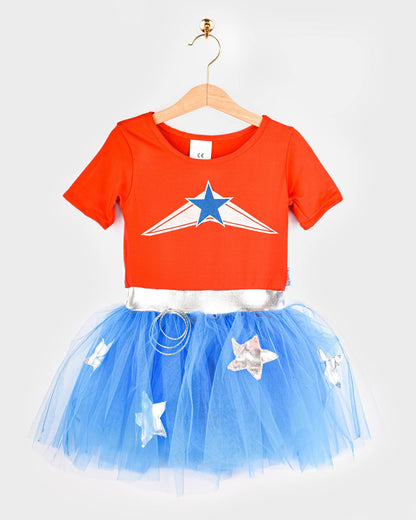 Super Wondergirl with Cape 110-116 cm 4-6 years