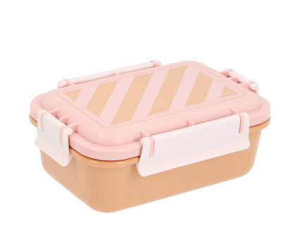 Kinder Bento Lunchbox Rosa Streifen