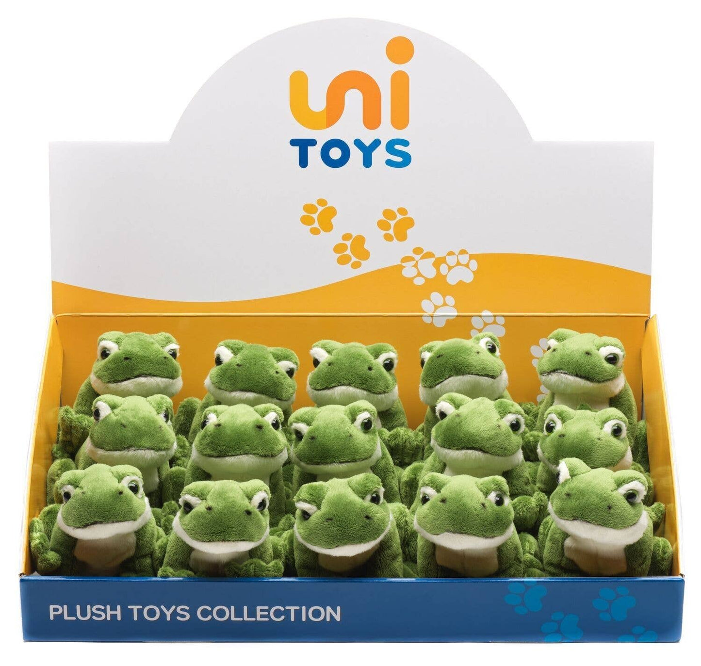 Sitzender grüner Frosch Plüschtier