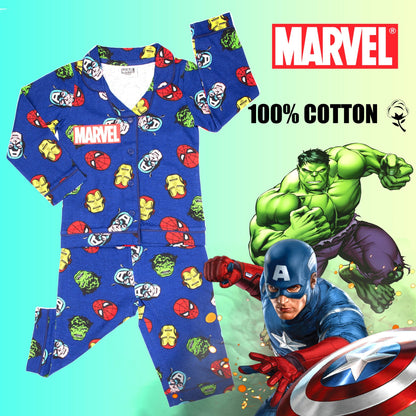 Marvel enfant Pyjama – bleu with Buttons