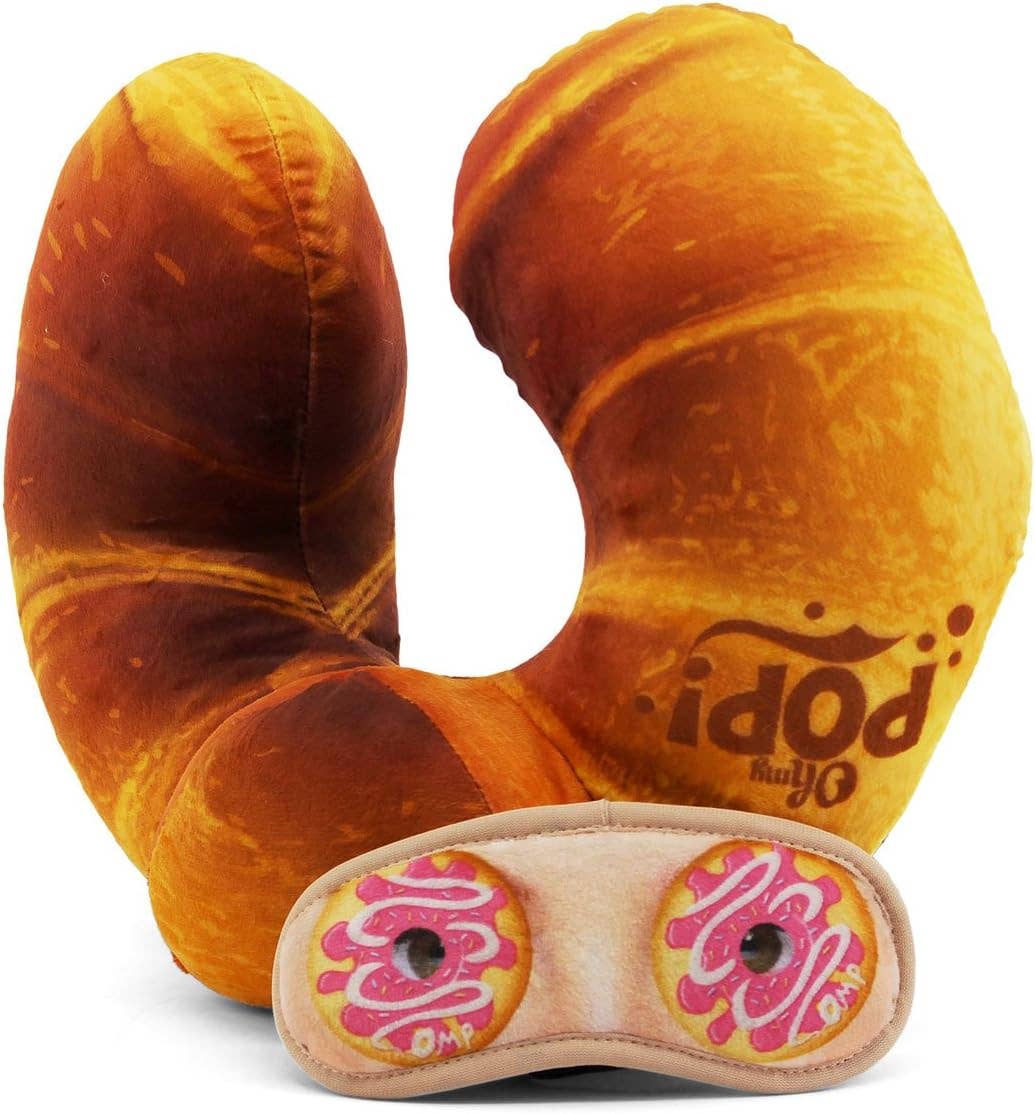 Nackenkissen und Schlafmaske Oh My Pop! „Croissant“
