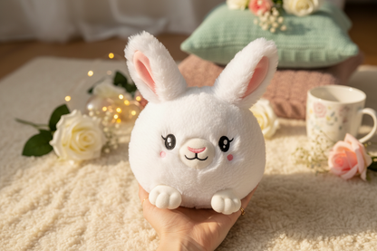 Mini-Kuschel-Plüschkaninchen, weiß