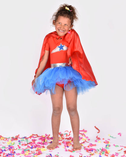 Super Wondergirl with Cape 110-116 cm 4-6 years