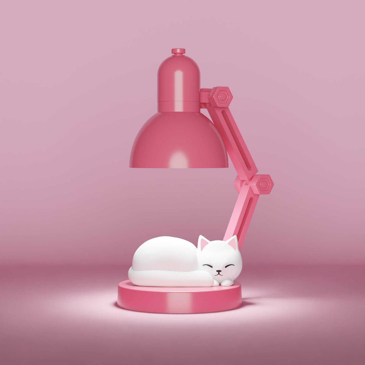 Mini Veilleuse Lampe Chat - Rose