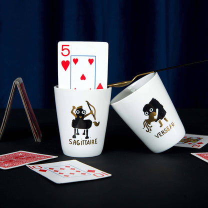 Porcelain mug with zodiac signs