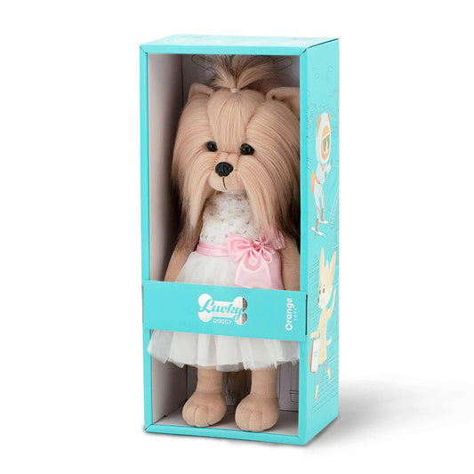 Poupée chien Lucky Yoyo : Élégance-38cm