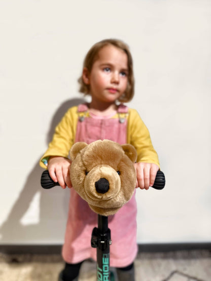 Accessoire Tête d’Ours Brun pour Vélo et Trottinette Enfant